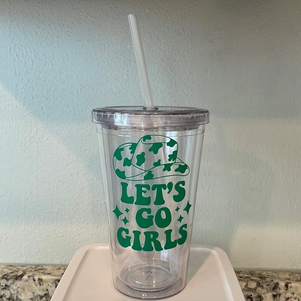 NWOT Cupture Tumbler Cup “Let’s Go Girls” Cowgirl or Cowboy Hat